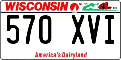 WI license plate 570XVI