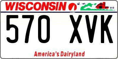 WI license plate 570XVK