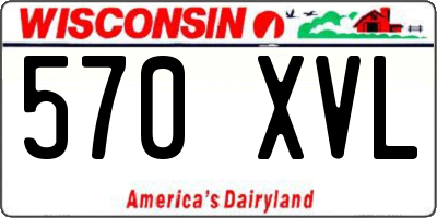 WI license plate 570XVL