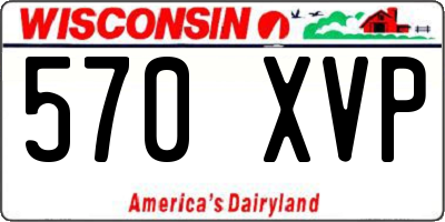 WI license plate 570XVP