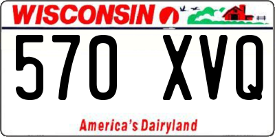 WI license plate 570XVQ