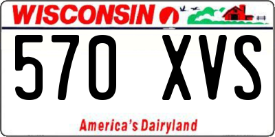 WI license plate 570XVS