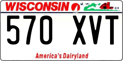 WI license plate 570XVT