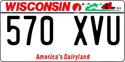WI license plate 570XVU