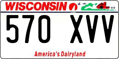 WI license plate 570XVV