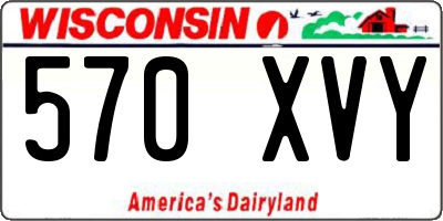 WI license plate 570XVY