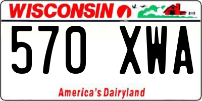 WI license plate 570XWA