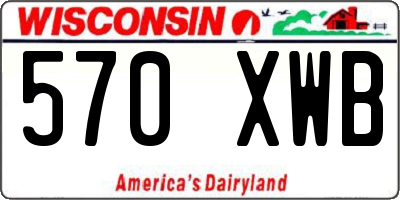 WI license plate 570XWB