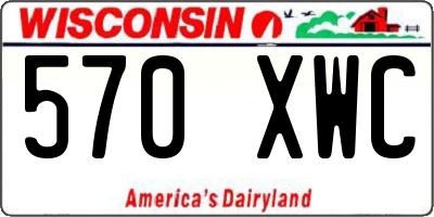 WI license plate 570XWC