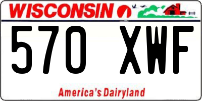 WI license plate 570XWF