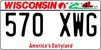 WI license plate 570XWG