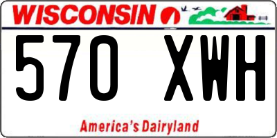 WI license plate 570XWH