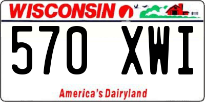 WI license plate 570XWI