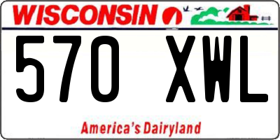 WI license plate 570XWL