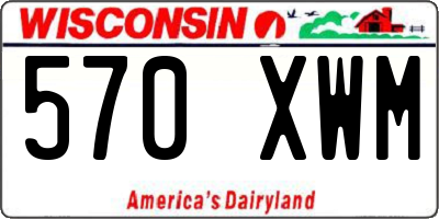 WI license plate 570XWM
