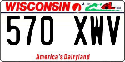 WI license plate 570XWV
