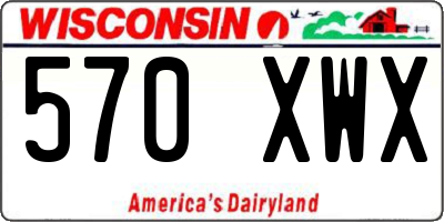 WI license plate 570XWX