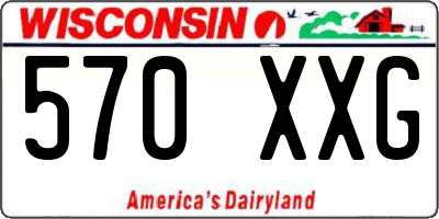 WI license plate 570XXG