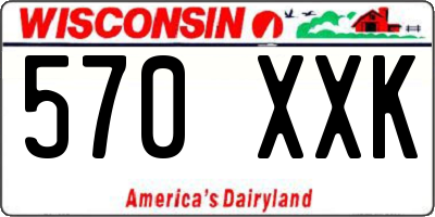 WI license plate 570XXK