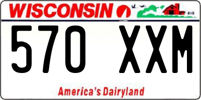 WI license plate 570XXM