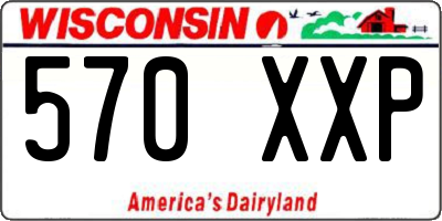 WI license plate 570XXP