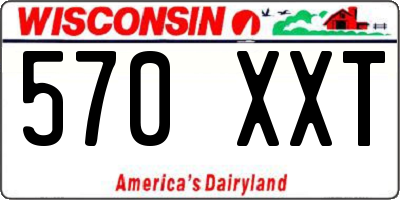 WI license plate 570XXT