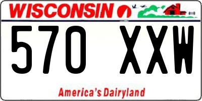 WI license plate 570XXW