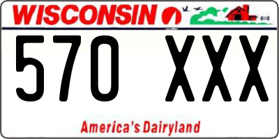 WI license plate 570XXX
