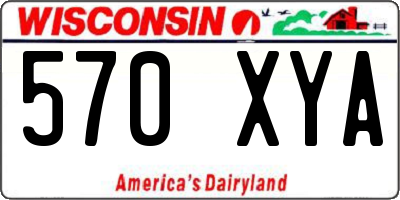 WI license plate 570XYA