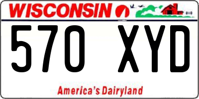 WI license plate 570XYD