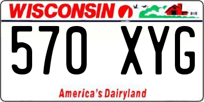 WI license plate 570XYG
