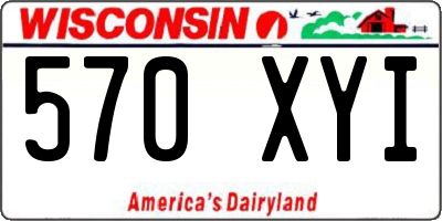 WI license plate 570XYI