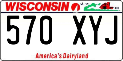 WI license plate 570XYJ