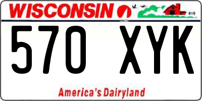 WI license plate 570XYK