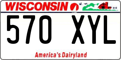 WI license plate 570XYL