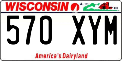 WI license plate 570XYM