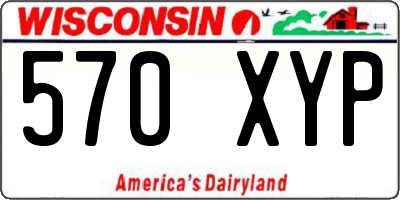 WI license plate 570XYP