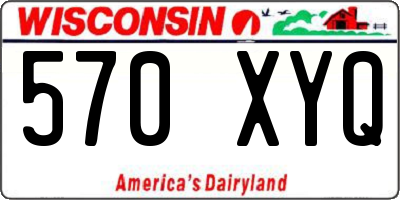 WI license plate 570XYQ