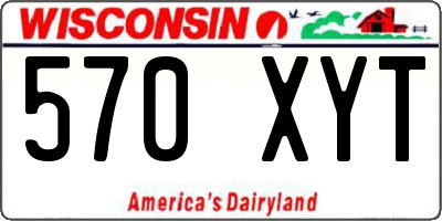 WI license plate 570XYT