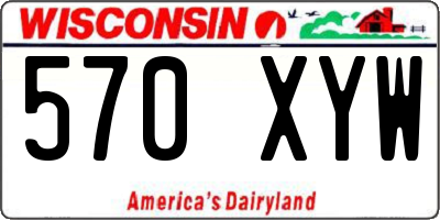 WI license plate 570XYW