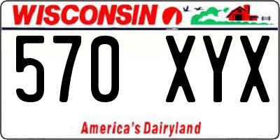 WI license plate 570XYX