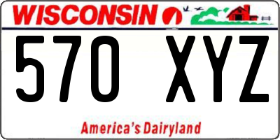 WI license plate 570XYZ