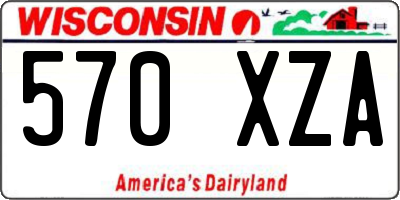 WI license plate 570XZA
