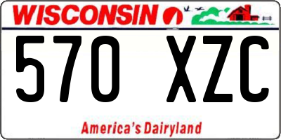 WI license plate 570XZC