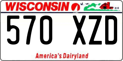 WI license plate 570XZD
