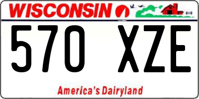 WI license plate 570XZE