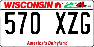WI license plate 570XZG