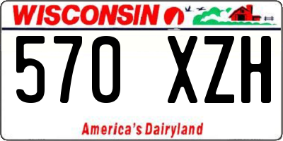 WI license plate 570XZH