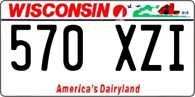 WI license plate 570XZI