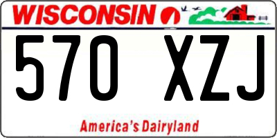 WI license plate 570XZJ